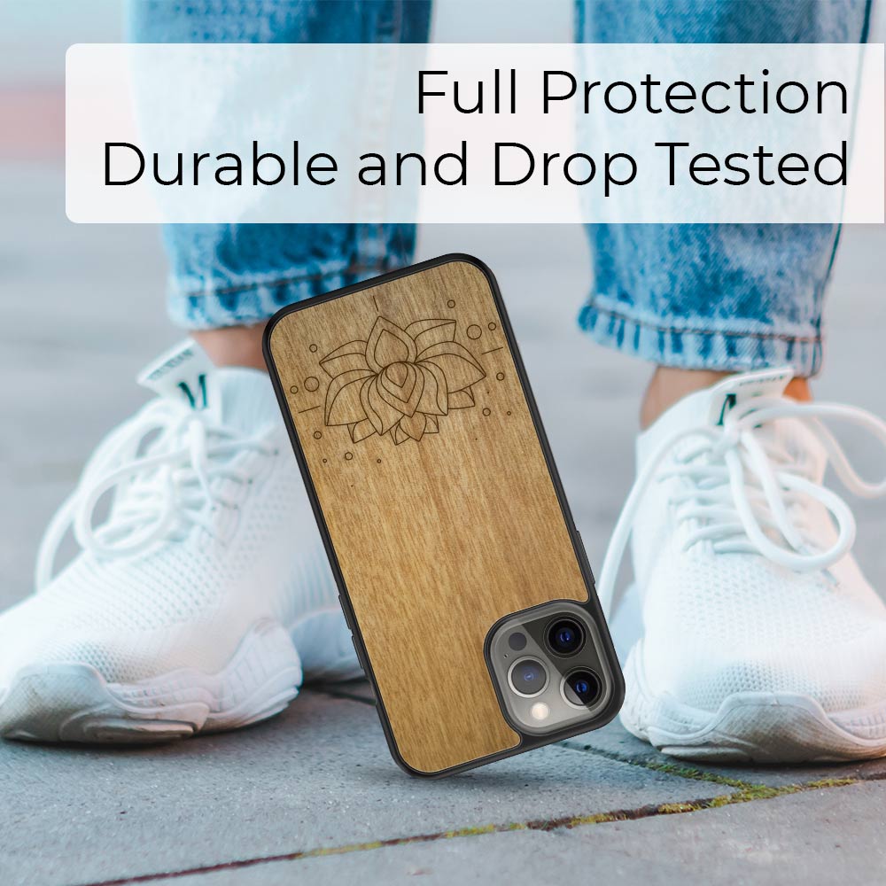 Detail laserového gravírovania Lotus Flower – YEVA.sk