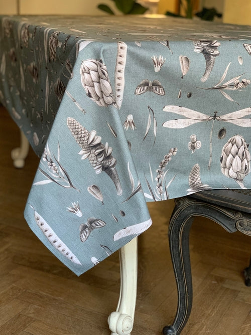 Obdĺžnikový obrus Seeds Aqua – 100 % bavlna s potlačou | YEVA.sk