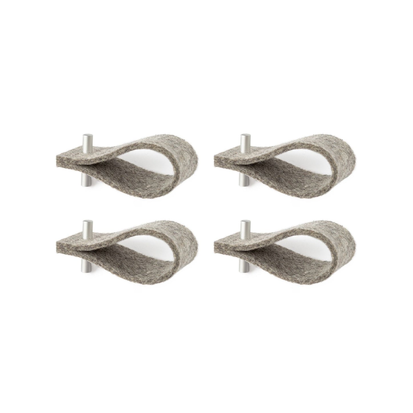Sada 4 plstených krúžkov na servítky – minimalistické stolovanie