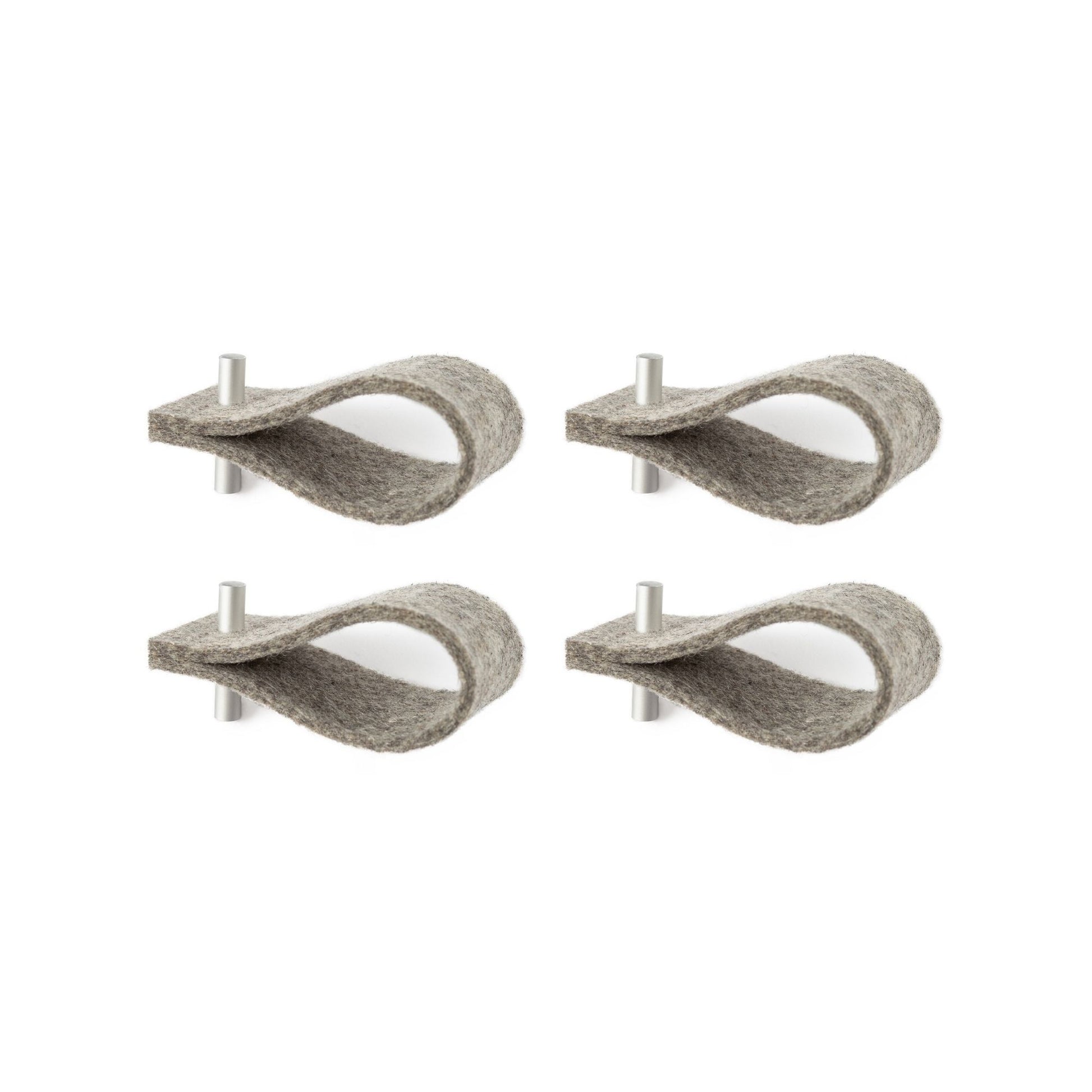 Sada 4 plstených krúžkov na servítky – minimalistické stolovanie