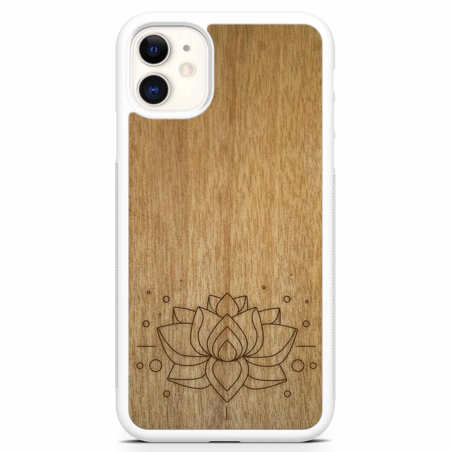 Drevené púzdro na mobil Lotus Flower – symbol čistoty a harmónie 🌸🌿 | YEVA.sk