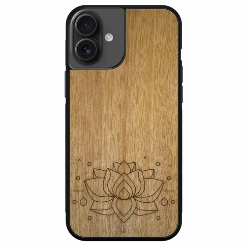 Drevené púzdro na mobil Lotus Flower – symbol čistoty a harmónie 🌸🌿 | YEVA.sk