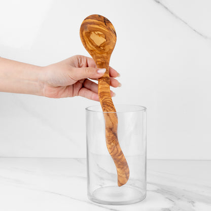 Originálna servírovacia lyžica z olivového dreva 30 cm – udržateľná voľba