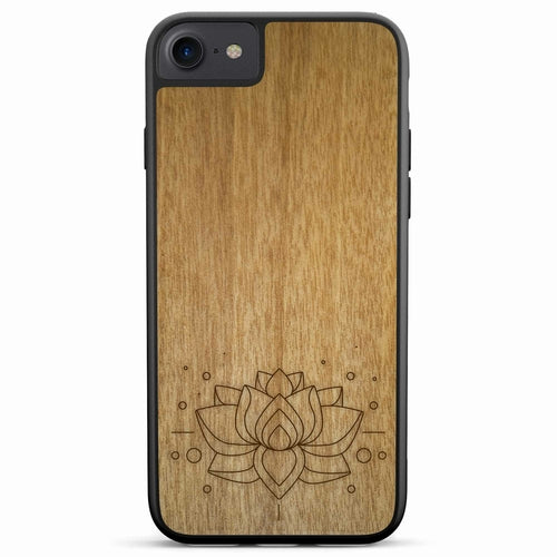 Drevené púzdro na mobil Lotus Flower – symbol čistoty a harmónie 🌸🌿 | YEVA.sk
